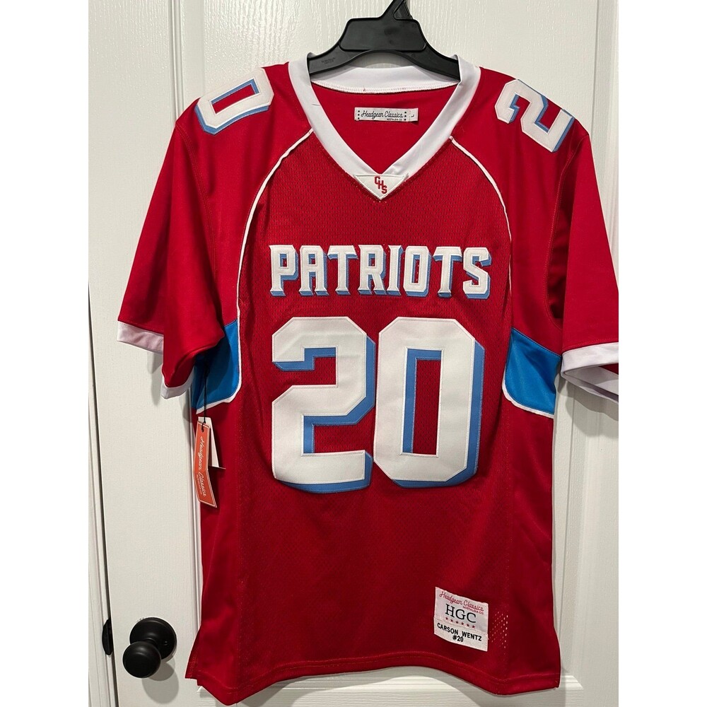 Headgear Classics Carson Wentz Patriots Jersey Size L Red Football NWT